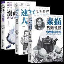 중국만화책 만화원서 중국어판 3권의 본격 회화와 스케치 기초 튜토리얼부터 능숙한 스케치 캐릭터 튜토리얼까지 만화 튜토리얼 도서 입문서 정물 풍경 기하학 석고 바디 캐릭터 입문