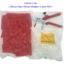 타일 기계 화장실 벽 공사장 인테리어 최고의 전문 타일 레벨링 시스템 1/1.5 /2 /2.5/3 MM 흰색 클립, 12 2.50mm 1 Set