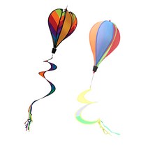 GHSHOP 2pcs 뜨거운 공기 풍선 Windsocks 연 정원 정원 야외 장난감 Windsock, 멀티 컬러, 천