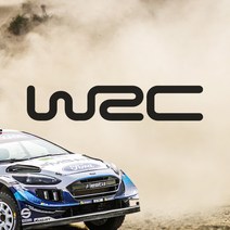 WRC 로고스티커 차량용 데칼, 250x50mm, 검정