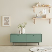 한샘 클린트 모던 거실장 120cm 서랍형_그린, 그린