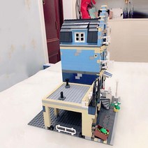 전문가 클래식 핫 모델 Moc 모듈형 주택 빌딩 블록 벽돌 액션 피규어 교육용 어린이 장난감, 01 Market street