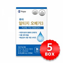 유유제약 퓨어알티지오메가3 668mg x 60캡슐 x 5박스, 단품, 단품