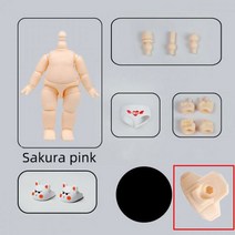YMY-OB BJD 구체관절 인형 헤드 스몰 바디 움직이는 액세서리 신발 의류, Sakura pink-3