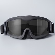 알파 고글 전술 사격 CS 마니아 윈드스크린 스쿠터 방탄 아웃도어 고글, 알파 블랙 프레임 세트, 하나