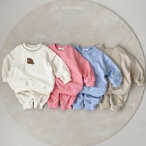 콩알옹알 끼부리 곰돌이 상하복 1세-7세 아기 유아 아동 남아 여아 봄 가을 외출복 상하세트