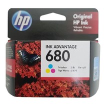HP DJ AD 1115 2135 3635 3636 3835 4535 4675 에 사용 F6V27AA F6V26AA 정품잉크선택구매 No.680, 1개