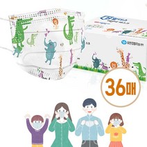 유한킴벌리 국내산 일회용 어린이 덴탈마스크 36매 0.5187ea, RA 1, RA 본상품선택