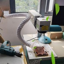 산업용집진기 공장 집진기 미세먼지 목공 레이저 마킹기 분진 납땜 인두 흡연기계, 50구경6W배기기(브래킷포함)