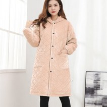 여성 경량패딩 누빔 롱 패딩 겨울 기모 코트