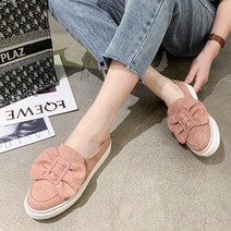 묘먀미 리본장식 스웨이드 여성 슬립온 MB0118