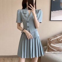 가은무역 NWT072530 여름 여성 정장세트 반팔자켓+스커트 슬림핏 빅사이즈
