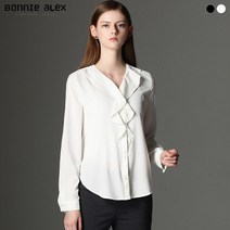 [보니알렉스] (BONNIE ALEX) 프릴 케스케이드 블라우스 (택가격:79000원)