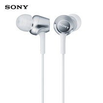 소니 MDR-EX255AP 헤드폰 3.5mm 유선 이어폰 음악 헤드셋 핸즈프리, 하얀
