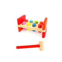 뚝딱뚝딱 블럭을 두드리면 쏙쏙 들어가는 망치놀이 영어 유치원장 난감 키즈 카페 집들이선물 펜션, 레리 레인보우_망치놀이