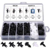차량용 패스너 클립 100pcs 모음 본넷 휀더 범퍼 자동차 플라스틱 볼트, 패스너클립 100개 세트