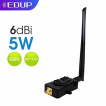와이파이 증폭기 공유기 인터넷 EDUP 8W 전력 2.4GHz 802.11b/g/n 신호 중계기 라우터 범위 확장기 부스터 6dBi 무선 안테나 어댑터, [04] AB011-5.8GHz5W, 04 AB011-5.8GHz5W