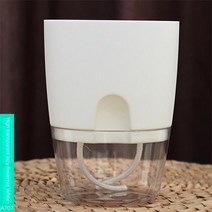 대형화분 토분 플라스틱 특대형 거실 사각 방부목 자체 급수 실내 황금 이중 꽃 냄비 투명한 작은 식물 화분 코튼 로프, white 82cm