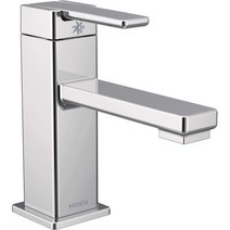 Moen S6710 90도 원 핸들 싱글 홀 모던 욕실 세면대 수전 크롬, Chrome