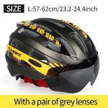 INBIKE 헬멧 사이클링 자전거 초경량 헬멧 일체형 통기성 승마 산악 도로 자전거 MTB 헬멧 안전한 남성 여성, 오렌지 L 1 렌즈