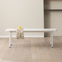 마켓리더 플랫 3인 벤치 130cm, 화이트