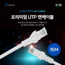 신길전자 CAT 6 UTP LAN 케이블 인터넷 컴퓨터 TV 셋톱박스 1.5m - 30m, 케이블15m