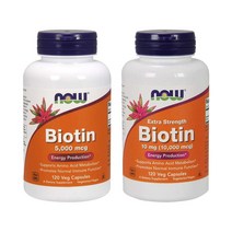 NOWFOODS 나우푸드 BIOTIN 비오틴 엑스트라 스트렝스 5000 10000mcg 120베지캡슐, 비오틴 10000mcg 120베지캡슐