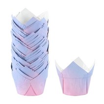 10/30pcs 그라디언트 케이크 컵 금형 라운드 모양의 머핀 라이너 베이킹 DIY 주방 홈 파티 디저트 용품, 10PCS, B03