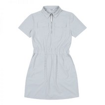 여성 골프 아웃포켓 반팔 카라 원피스 VLOPN401_LG