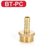 덕트파이프 황동 파이프 피팅 6mm 8mm 10mm 호스 바브 테일 1/8 quot1/4quot 3/8 quot1/2quot 3/4 quot1quot BSP 남성 커넥터 조인트 구, [01] BTPC, [06] 16MM, [05] 3/4