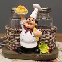 더자카 양념통쉐프 인테리어소품 B형, 혼합색상