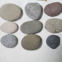 납작돌60-90mm 1봉(3kg) / 그림그리기자갈 조경정원용, 1개