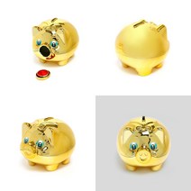 마트498 GOLD 칸칸 돼지저금통 (중) 아이책상꾸미기 캐릭터저금통 금연저금통 모금함 화폐수집 나눔저금통