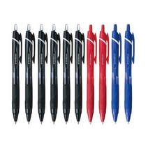 유니 제트스트림 단색 볼펜 0.7mm 혼합10개(흑6청2적2)