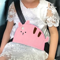 포원) 자동차 안전벨트 클립 동물 캐릭터 유아 어린이 안전띠 꼬임방지 커버 용품, 05 - 에어메쉬 여우