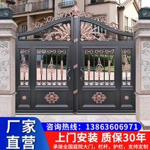전원 단독 주택 대문 현관문 알루미늄 아트 게이트 빌라 이중 문 유럽 스타일의 벽 이중, 15. 스타일 15
