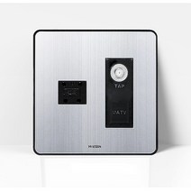 DIY 은색 2방 TV선 전화선 콘센트 단자 아파트 인터넷, 1개