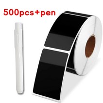 지울 수 있는 칠판 스티커 1x2 인치 공예 주방 항아리 레이블 칠판 분필 보드 스티커 블랙 보드 500 개롤