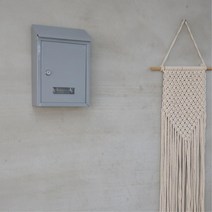 다세대주택 열쇠달린 철재 벽걸이 우체통 건의함 편지함 민원함 다가구우체통 단독주택 포스트박스 우편함, 1개, 화이트