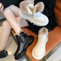 방수 면 신발 여성화 겨울 보온 앵클부츠 방한화 워커힐