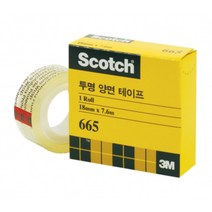 3M 스카치 투명 양면 테이프 리필 665 (18mmx7.6m)