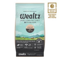 웰츠 독 저지방 다이어트 강아지 사료, 2.1kg, 2개