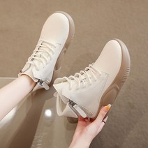 지엘 여성용 소프트 레저 패션 하이탑 운동화 가을 겨울 발편한 캐주얼슈즈