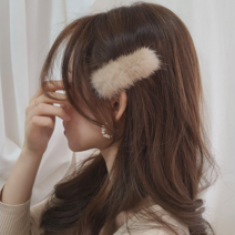 [초콜리트쥬얼리] 드메리 밍크 폭스퍼 에코퍼 집게핀 5color