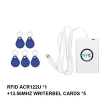 Usb Nfc 리더 Acr122u 비접촉식 스마트 Ic 카드 및 라이터 Rfid 복사기 Uid 변경 가능한 태그 키 Fob, 패키지 b