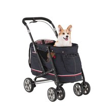 개모차 고양이 애견 반려견 펫 접이식 유모차 대형견, 레드 웨이크 업