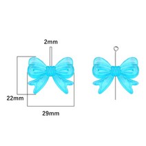 레고장식장 아크릴장식장 피규어장식장 유리장식장 4pcs 달콤한 매력 아크릴 나비 구슬 Bowknot 활 쥬얼리, 14 05