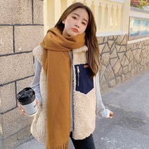 램스울 코트 아우터조끼 여성 봄가을 가죽털 일체 와이드 루즈핏 외 민소매 조끼베스트 트렌드 2684894496