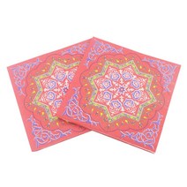 20pcs 일회용 냅킨 조직 종이 Eid Mubarak 해피 라마단 파티 용품 축하 장식, 08