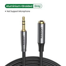 무저항잭 UGREEN 잭 3.5mm 오디오 연장 케이블 화웨이 P20 라이트 스테레오 Aux 헤드폰 Xiaomi Redmi 5 plu, 03 No support Mic_06 5m